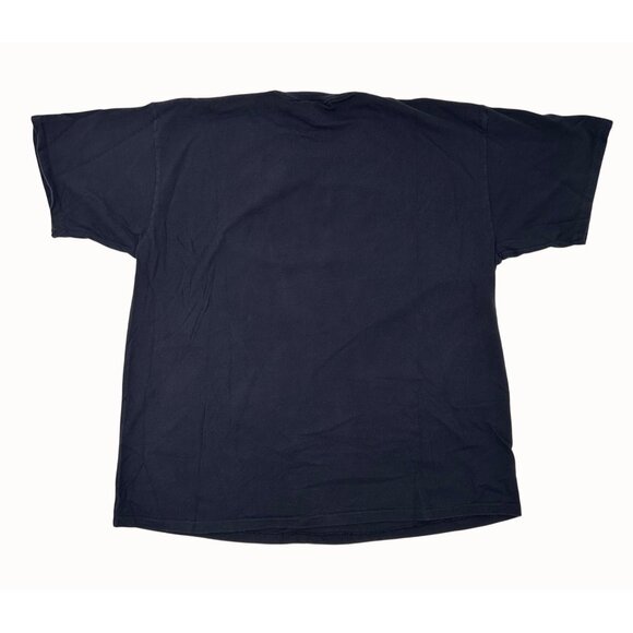 Vtg Rusty Wallace NASCAR T-Shirt 2XL Black Graphic Tee MGD Thunderbirds Racing - Picture 4 of 4